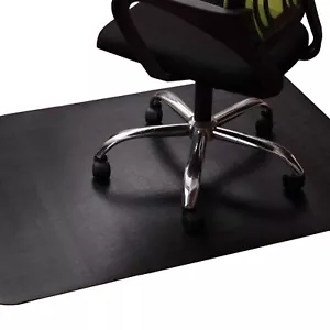 Office Chair Mat for Hardwood Floor: 53"x45" Large Black Rolling Chair Mat fo... - Picture 1 of 8