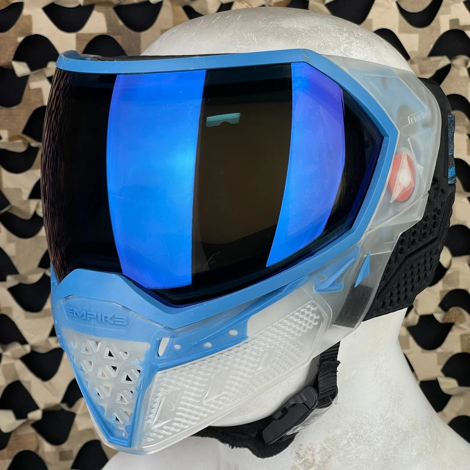 NUEVA Máscara de Paintball Empire EVS con 1 Lente - Cristal Transparente/Azul - Espejo Azul Foto 1 de 4
