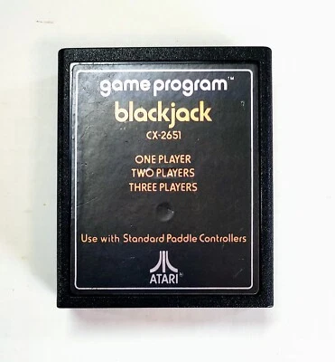 Blackjack ATARI 2600 Video Game Cartridge Only 1982 Tested (See Photos). - Image 1 of 4