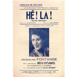 HE ! LA ! Marche Jacqueline FONTANGE paroles RIOSECCO musique Pierre DEANT 1946 - Imagen 1 de 1
