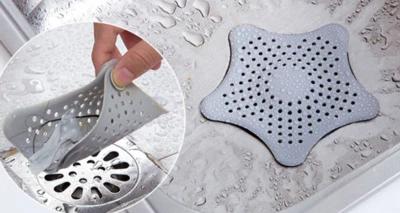 XXL Silikon Abfluss Sieb Saugnäpfe Küche Spüle Bad Wanne Dusche Haare Ø16cm Grau - Bild 1 von 2