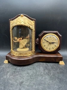 Vintage United Metal Goods Electric Ballerina Dancing Music Mantel Clock 870 - Picture 1 of 16