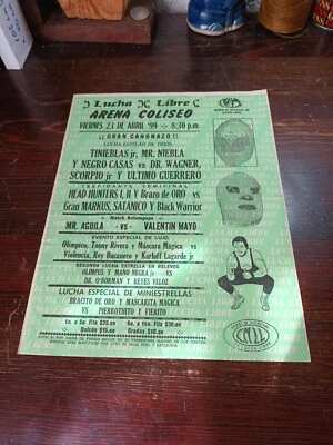 PROGRAMS 00's LUCHA LIBRE,  MR NIEBLA vs DR WAGNER MEXICO MEXICAN WRESTLING - Image 1 of 4