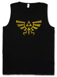 TRIFORCE VINTAGE LOGO TANK TOP VEST GYM - Legend Link Symbol Game Zelda Triforce - Bild 1 von 2