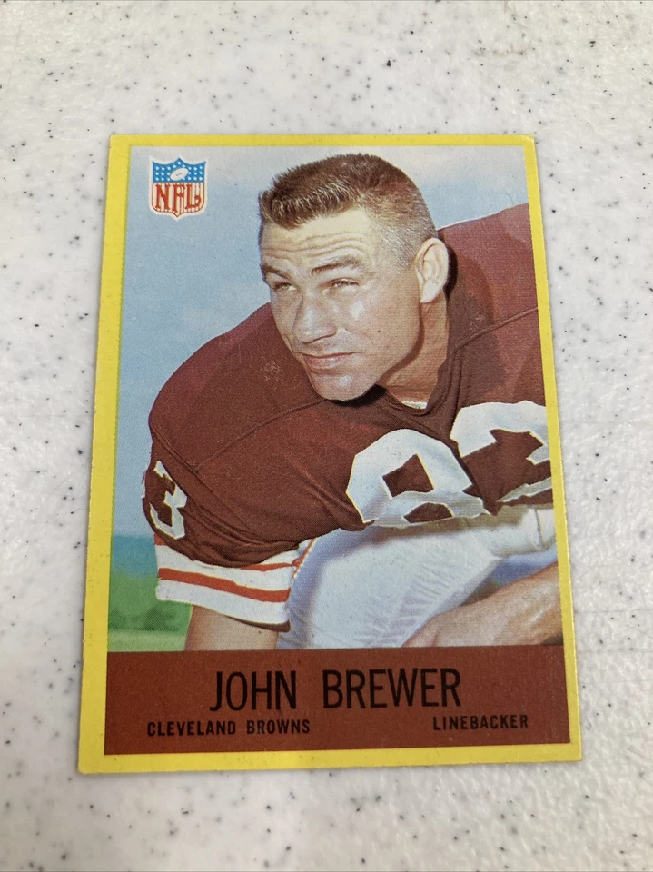 1967 Philadelphia John Brewer #38 - Cleveland Browns - Vintage EX - Image 1 of 4