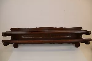 Antiguo armario de pared madera con estante toalla de baño soporte toalla Br:106 cm 9 ganchos - Imagen 1 de 7