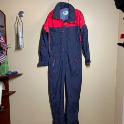Traje de esquí de nieve vintage REI Elements para hombre talla L rojo negro bloques de colores retro años 80 Foto 1 de 4