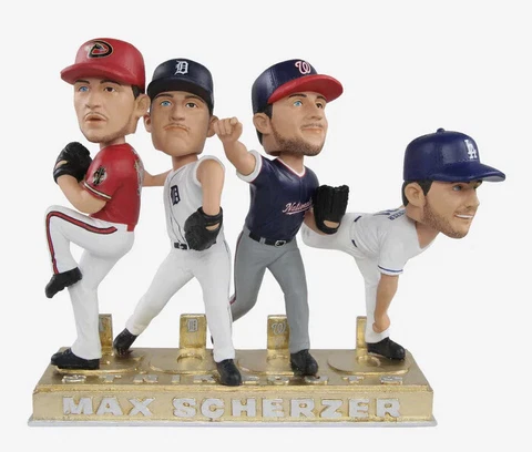 MAX SCHERZER Los Angeles Dodgers 3,000 Career Strikeouts Bobblehead #/300 NIB! Cover