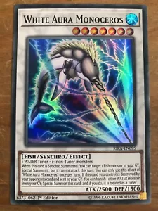 Weiße Aura Monoceros HOLO SUPER Rare RIRA-DE095 YuGiOh 1. Auflage - Bild 1 von 1