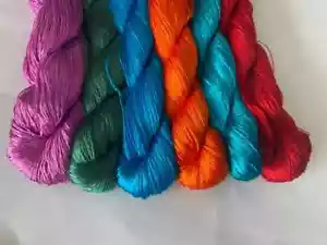 Dunhuang color series100%mulberry natural silk,hand-dyed embroidery floss/thread - Picture 1 of 9