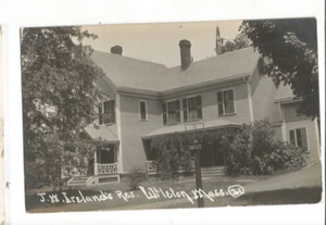 RPPC Littleton Massachusetts MASS MA J W IRELANDS HOME REAL PHOTO POSTCARD RP - Picture 1 of 1