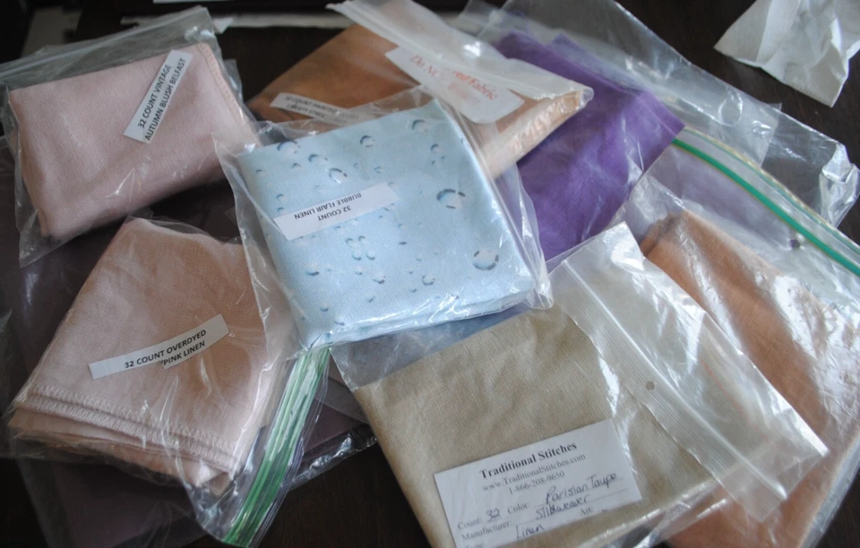 32 Count Linen YOUR CHOICE OF COLOR & SIZE ~ Some are Overdyed - Image 1 of 1