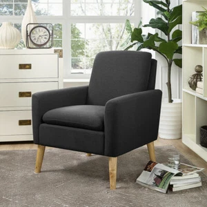 Contemporary Upholstered Accent Arm Chair Living Room Single Sofa Padded Seat - Picture 1 of 12