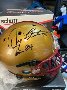 BOSTON COLLEGE DOUG FLUTIE #22 SIGNED SCHUTT F/S REPLICA HELMET W/HEISMAN 84 JSA - Picture 1 of 2