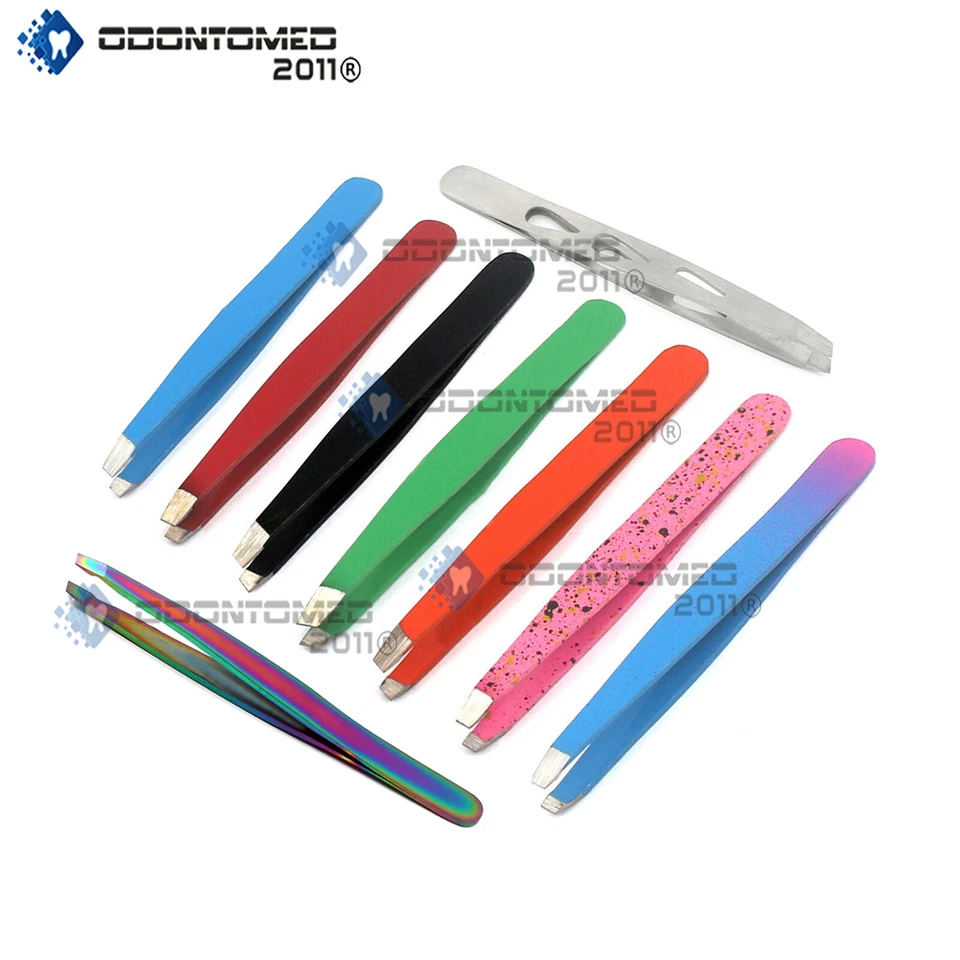 ODM Professional Stainless Steel Slant Tip Eyebrow Tweezer Hair Removal Makeup-PICK