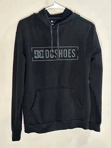 VTG Y2K DC Skateboarding Hoodie Black Fully Zip Skate Punk Grunge Mens Small - Picture 1 of 5
