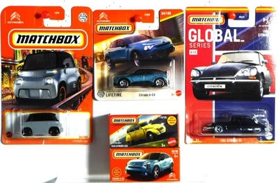 Matchbox & MBPG & MB Short Card "Citroen" DS/AMI/e-C4/2CV- Lot of 5. - Image 1 of 4