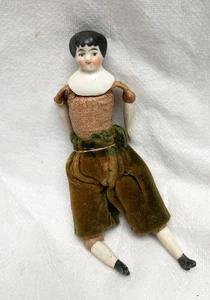 Antique China Head, Male Doll House Doll, 4½” 1890 - Picture 1 of 5