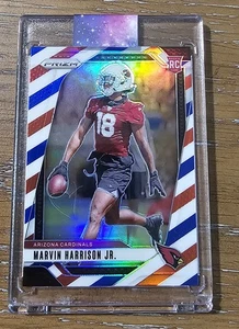 Tarjeta de novato Panini Prizm Marvin Harrison Jr 2024 roja blanca y azul Prizm #375 - Imagen 1 de 2