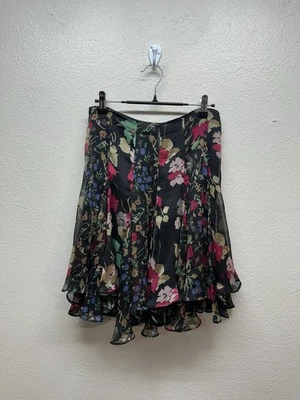 Ralph Lauren Petite Women’s Georgette Floral Midi Skirt Romantic Formal - image 1 of 4