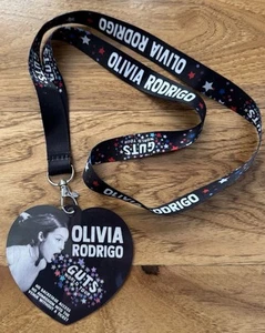 Olivia Rodrigo 2024 official GUTS World Tour VIP Lanyard / Pass /Laminate - Picture 1 of 3