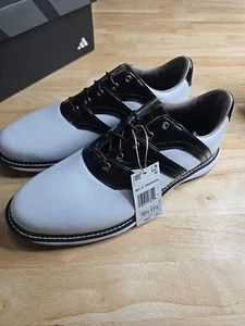 Adidas White Black Leather MC Z-Traxion Spikeless Golf Shoes Size 10.5 - Picture 1 of 8