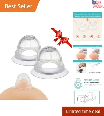Nipple Corrector Soft Silicone 2PC for Flat Inverted Nipples and Breastfeeding - Imagem 1 de 4