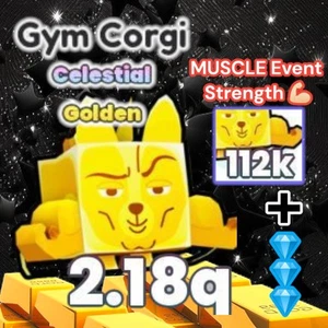 Golden Gym Corgi + 5 Million Diamonds. PS99. Muscle Event - Picture 1 of 1