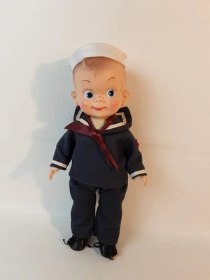 1950's Effanbee Mickey Doll All American Boy Vintage Navy Seaman Sailor 50s 11"  - Image 1 of 4
