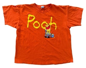 Vintage 90’s Disney Winnie The Pooh Graphic T-Shirt Orange Size Large - Picture 1 of 3