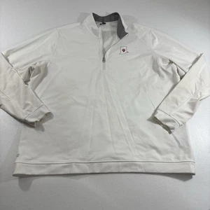 READ! Indiana Hoosiers Adidas Elevated Golf 1/4 Zip Sweatshirt Sweater Men’s 2XL - Picture 1 of 14