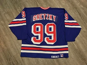 Vintage Official Starter NEW YORK RANGERS Wayne Gretzky NHL Hockey Jersey XL - Picture 1 of 5