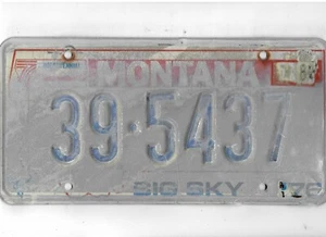 MONTANA passenger license plate "39-5437" ***FALLON***. - Picture 1 of 1