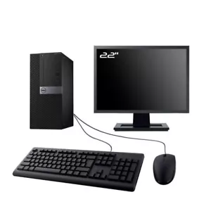 PC Dell Optiplex 7050 MT Ecran 22" Intel G4400 RAM 32Go SDD 240Go W11 Wifi - Photo 1/6