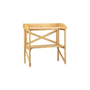 Garden 2 Tier Wooden Staging Potting Work Bench Greenhouse Plant Storage - Picture 1 of 2