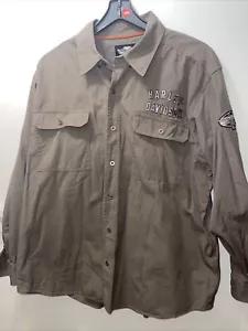 Camisa Harley Davidson Para Hombre Manga Larga Botón Delantero Talla 3XL - Imagen 1 de 10