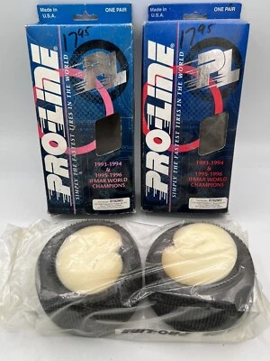 4 Vintage RC Buggy Tires Pro-Line 8192M2 Hole Shot T 2/4WD Rear 2.2” ~ NOS - Image 1 of 4