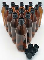 Glass Bottles 330ml and Screw Cap Drinks Bottles Cordial Home Brew 12-108 Pack