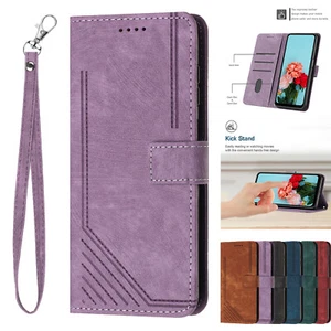 for Samsung Galaxy S7 Edge S8 S8+ S9+ S9 S10 S10E Leather Flip Wallet Cover Case - Picture 1 of 15