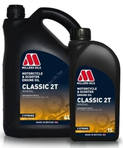 Millers Classic Mineral 2T Low Ash 2-Stroke Oil, API TC, TB, TA JASO FC, FB - Picture 1 of 13