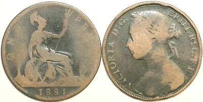 1880 To 1894 Victoria Bun-head Pennies Most Dates Available Worn Condition • 1.58£