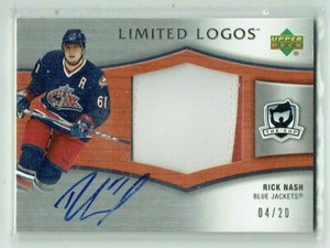 05-06 UD Upper Deck The Cup Limited Logos  Rick Nash  /20  Patch  Auto  SSP