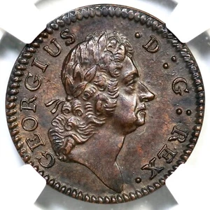 1722 NGC MS 62 D.G. Rosa Americana Halfpenny Colonial Coin 1/2p - Picture 1 of 3