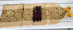 Chinese Dragon Silk Table Runner with Endless Knot Tassels w/ Ornate Chop Sticks - Picture 1 of 5