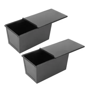 2PCS Loaf Pan with Cover Non Stick Bread Baking Molds Toast Molds Bakeware - Picture 1 of 12