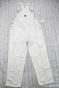 H&M Divided WOMENS SIZE 16 Work Wear Originals Relaxed Fit White Overalls - Picture 1 of 16