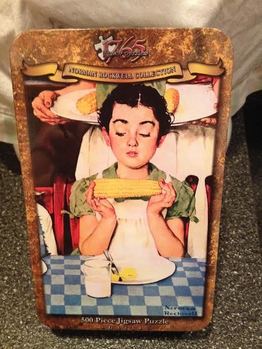Norman Rockwell Whos Having More Fun 500 PC Jigsaw Puzzle in a Tin by Serendip