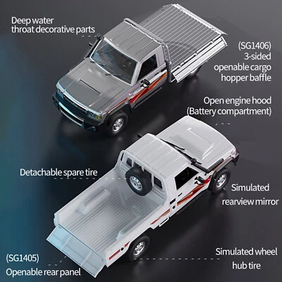 RC Pickup SG-1405/1406 2.4G 1/16 Truck 2WD 15 km/h Remote Controller RTR Toys dt - Image 1 of 4