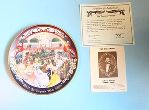 CAJA DE PLACAS DE COLECCIONISTA VINTAGE CERTIFICADO DE AUTENTICIDAD "EL VALS DEL EMPERADOR" VALSES DE JOHANN STRAUSS - Imagen 1 de 4