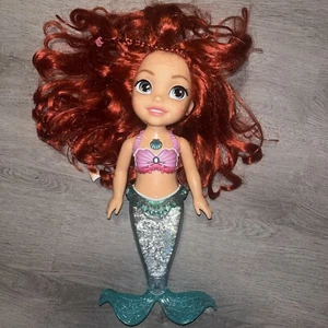 Ariel The Little Mermaid Disney Doll Talks Sing Light Up Tail 15" R - Picture 1 of 5